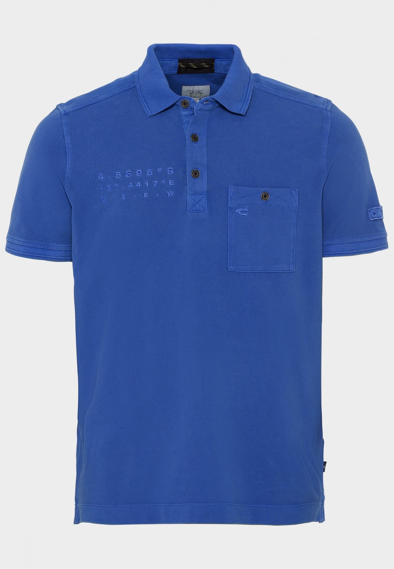 Kurzarm Poloshirt Mit Brusttasche Blau S 409461 5P08 90 S