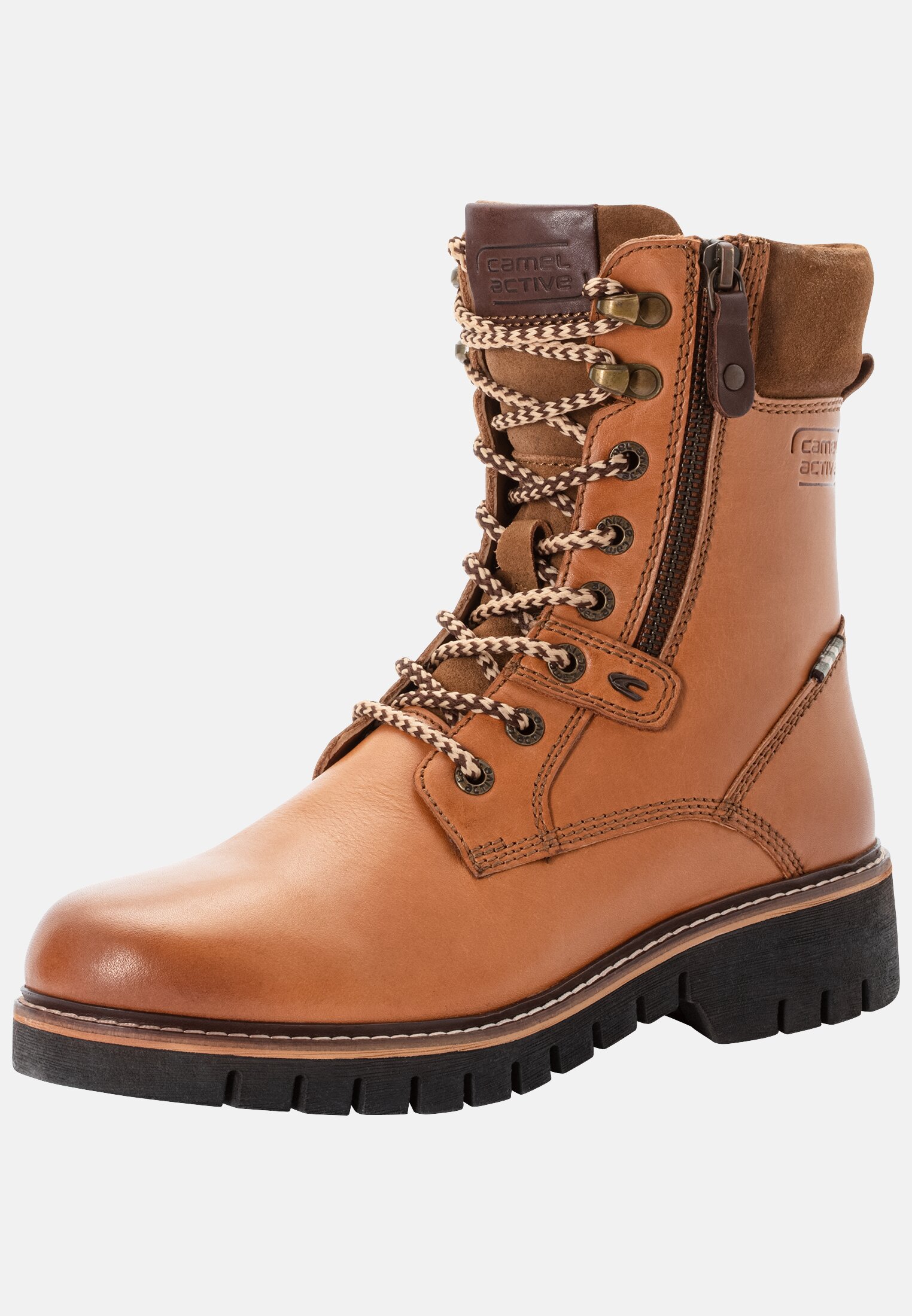 Damen ISA Boot aus echtem Leder Cognac