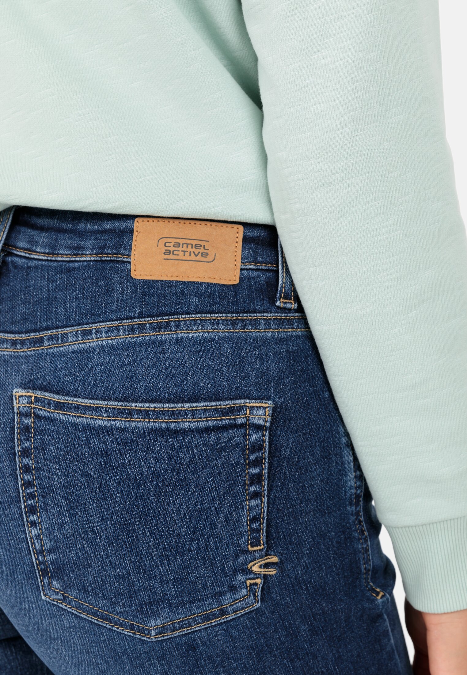 5-Pocket Jeans für Damen 26/30 active camel | in | Blau