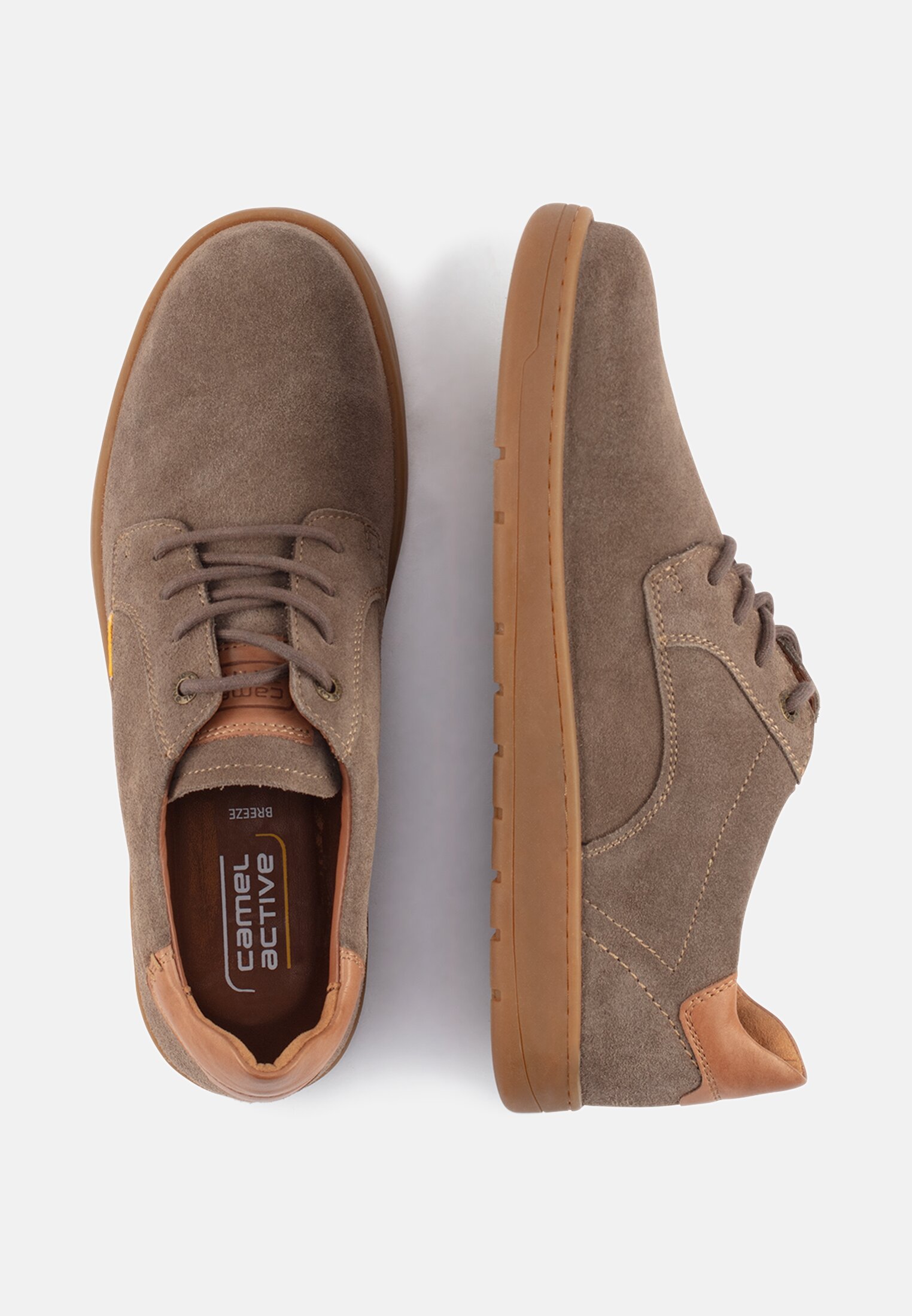 Men Sneakers made of suede Beige frontal top