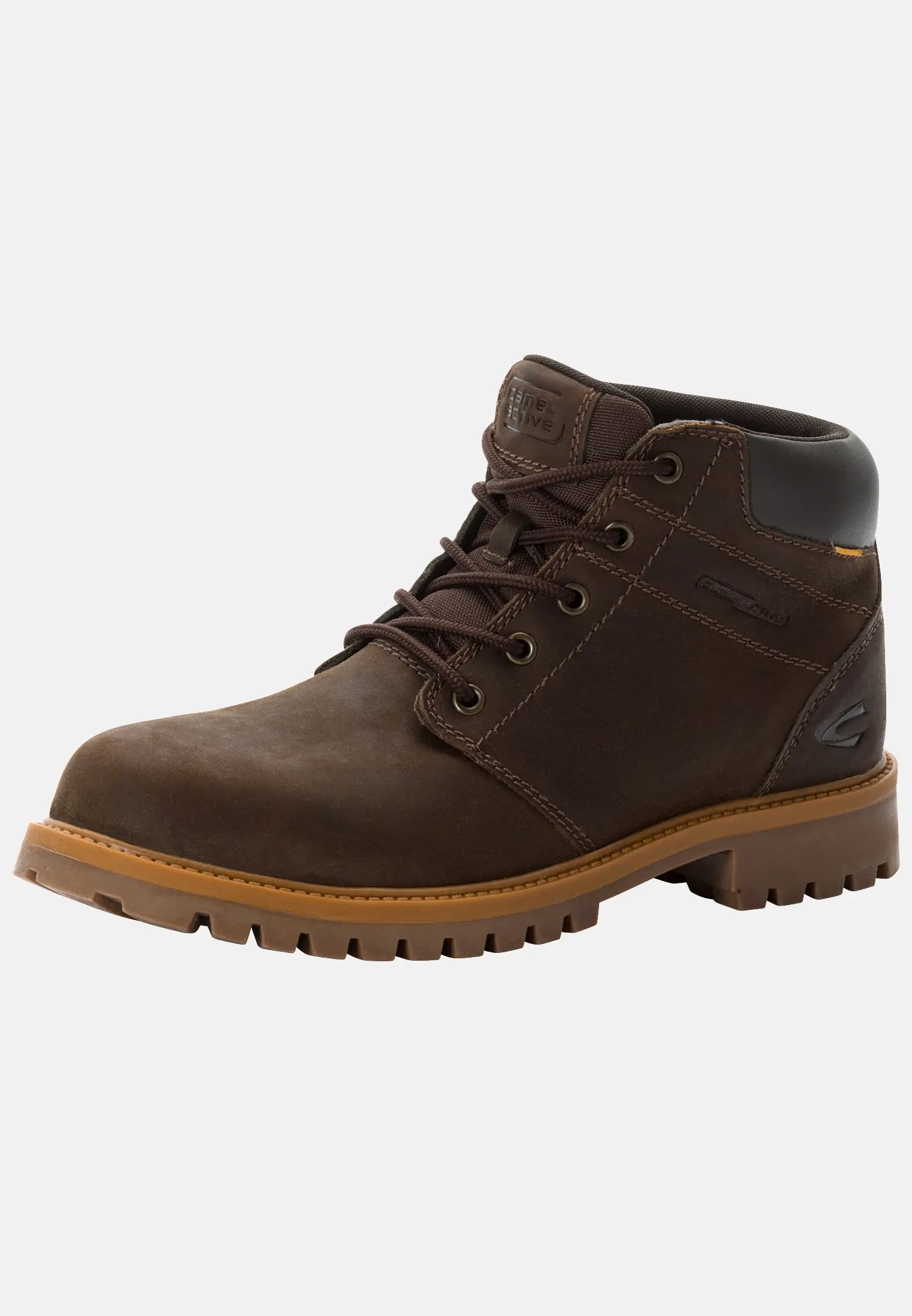 Lace up boot for Men in brown camel active