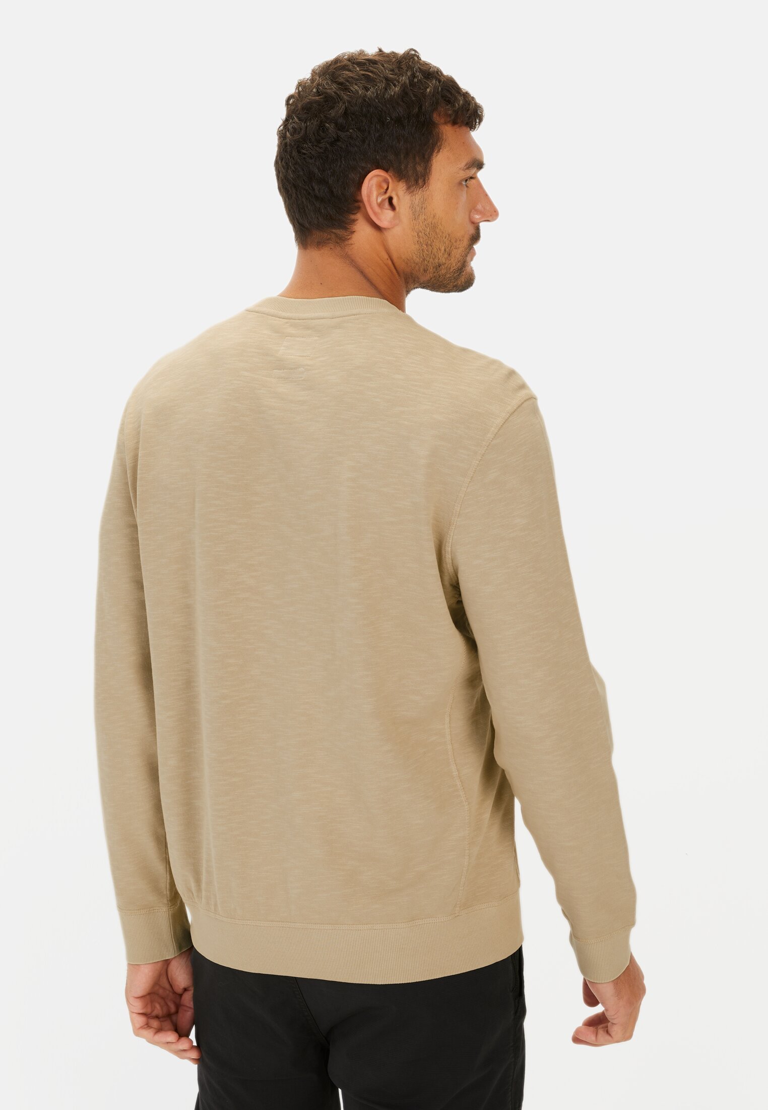 Crew neck sweatshirt for Men in beige | camel active