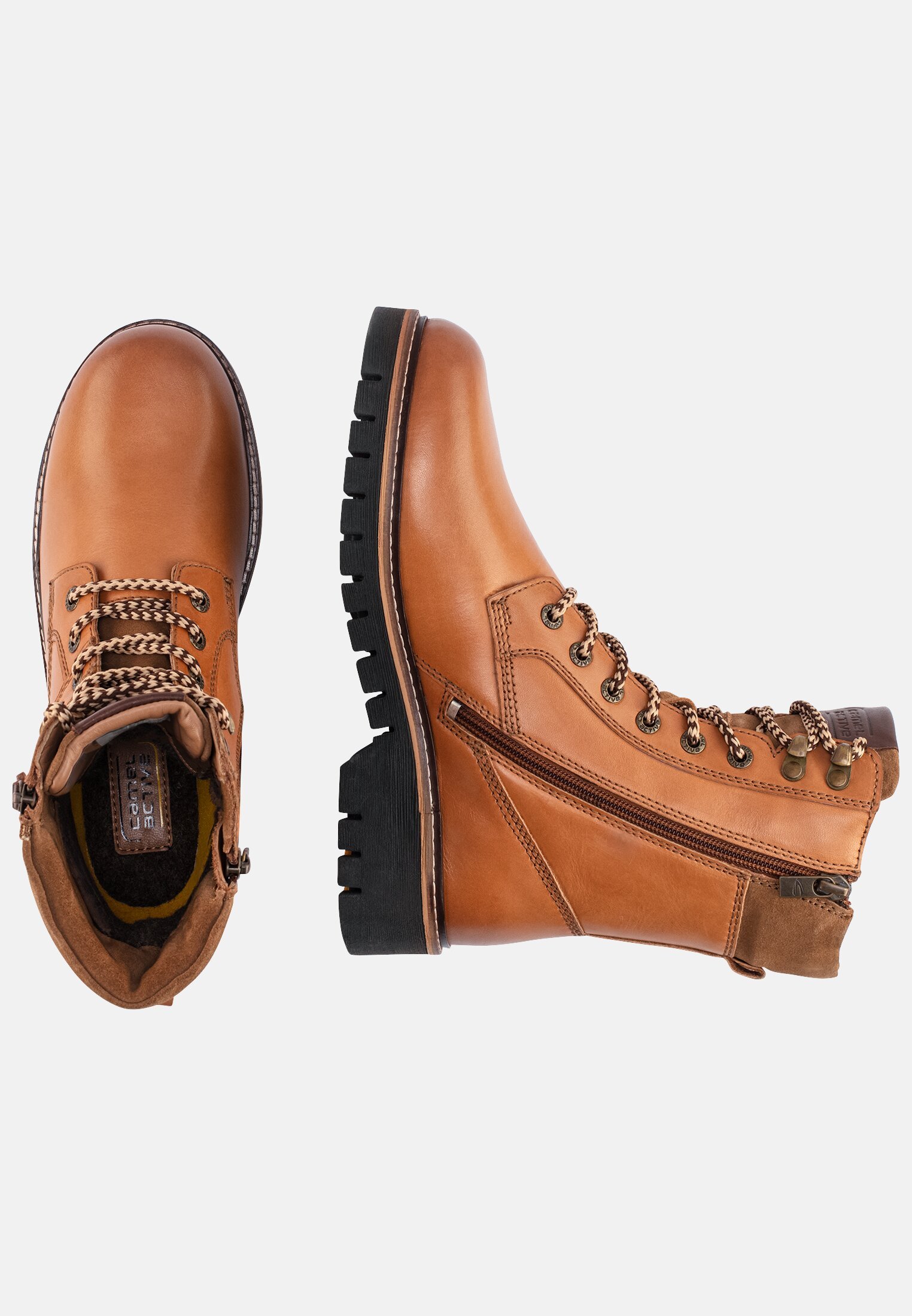 Damen ISA Boot aus echtem Leder Cognac