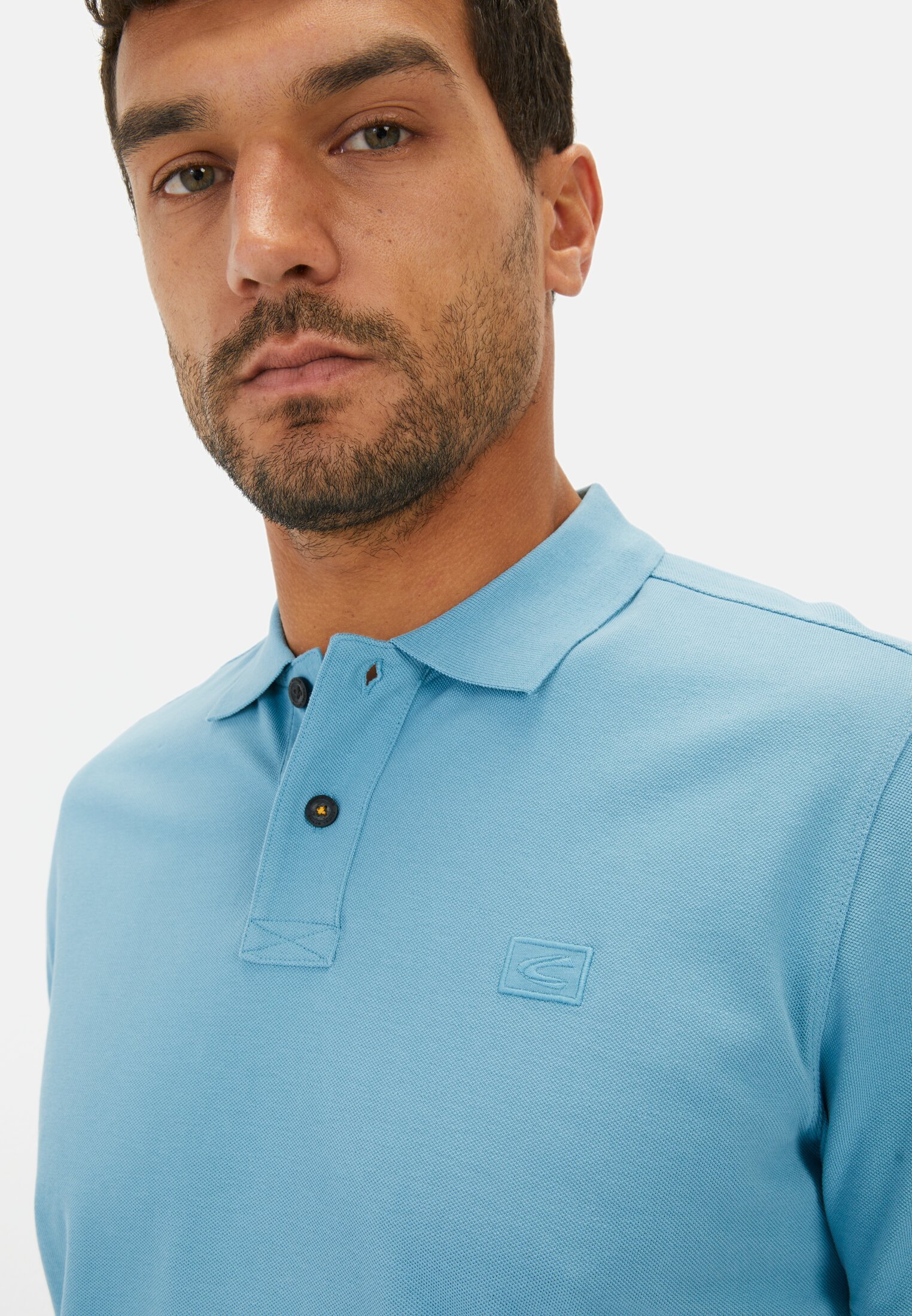 Herren Halbarm Poloshirt aus reiner Baumwolle Blau