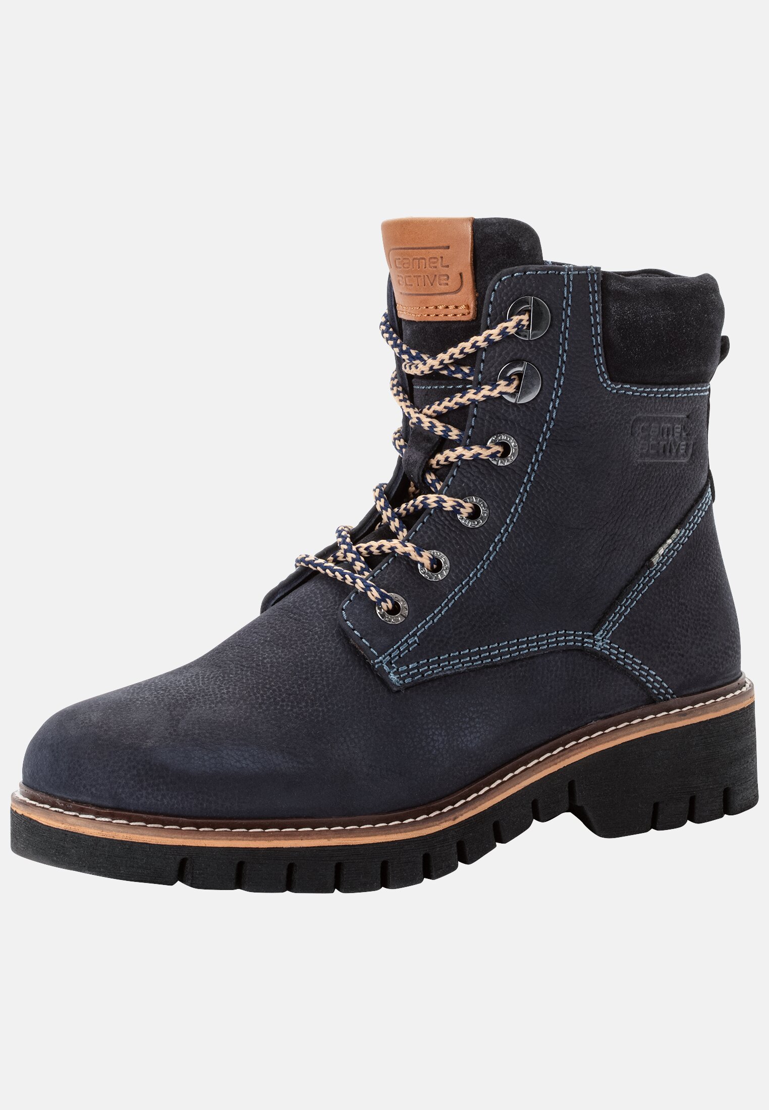 Damen ISA Boot aus echtem Leder Navy