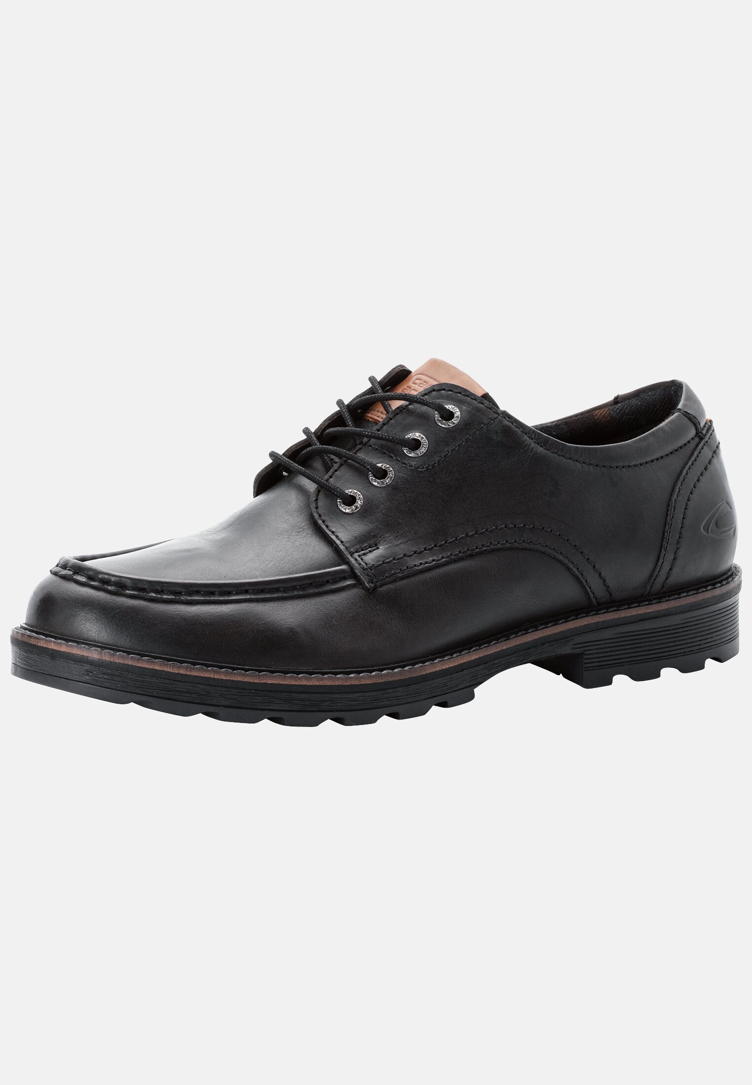 Herren FLOW Oxford Schuhe aus echtem Leder Schwarz