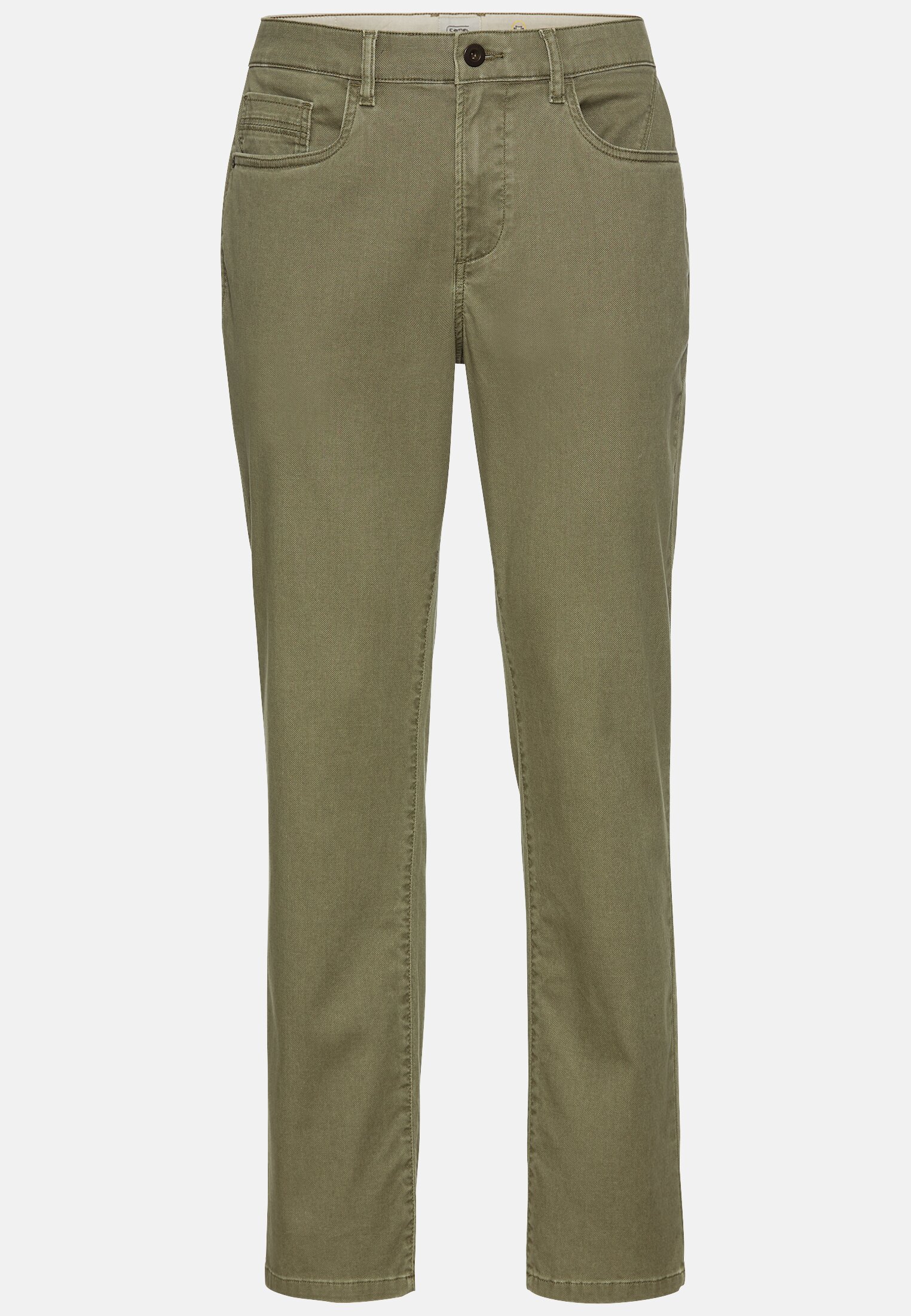 Men Relaxed Fit 5 Pocket Trousers Khaki