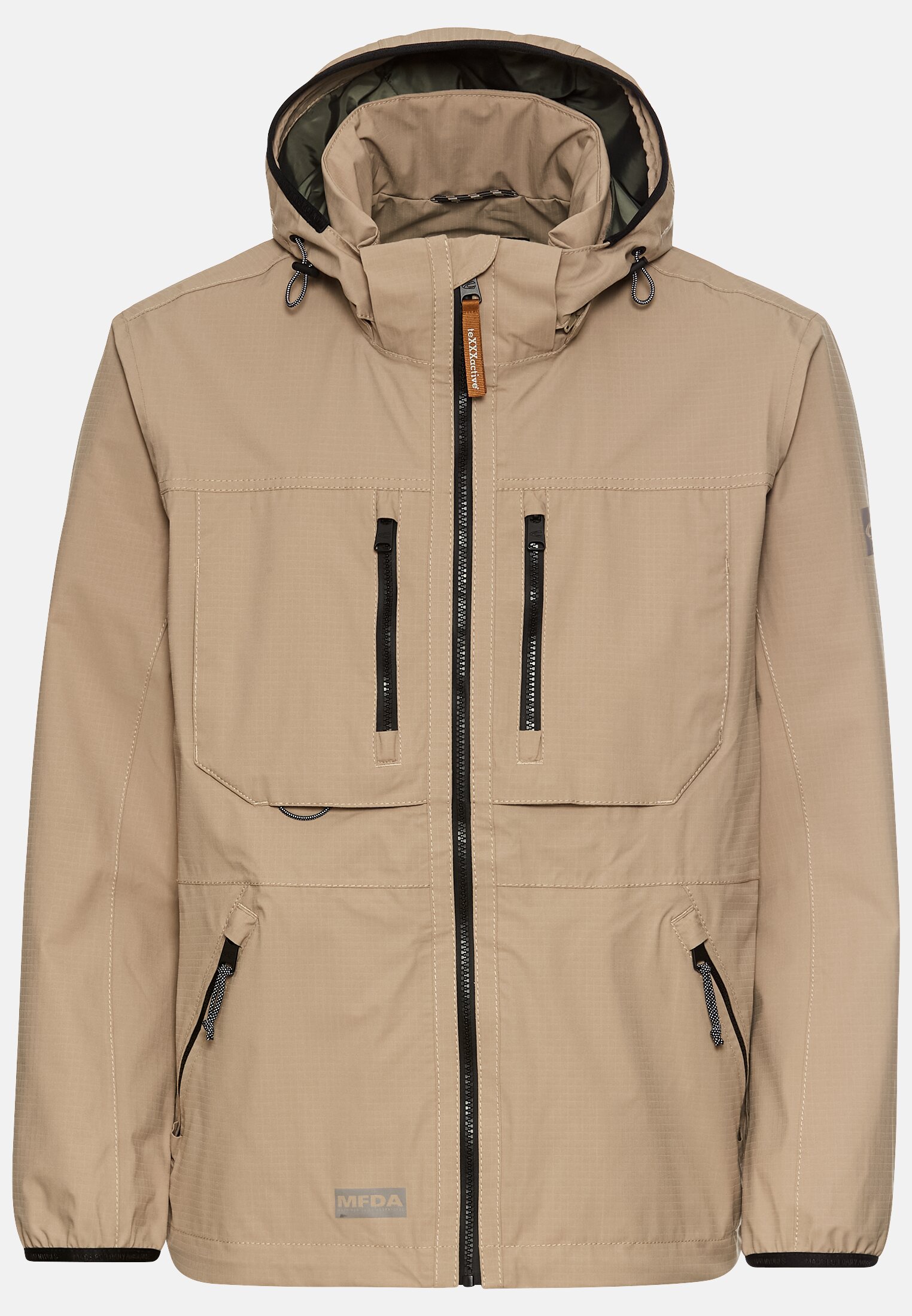 Men Windbreaker with removable hood Beige