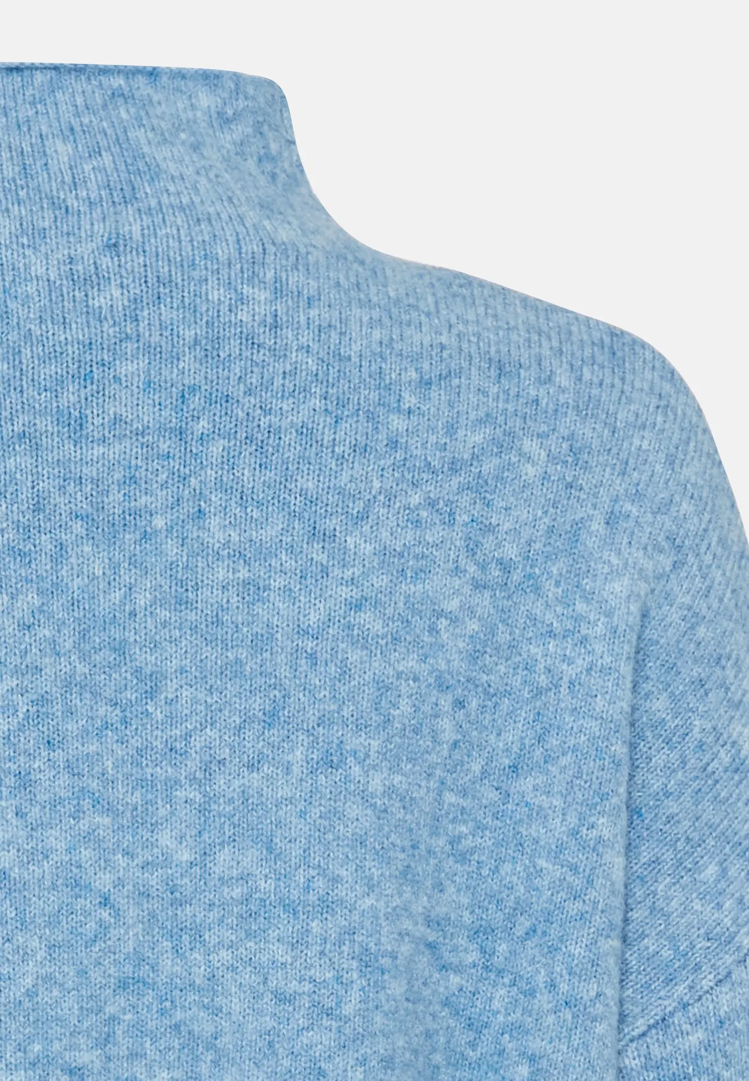 Damen Rollkragenpullover aus einem Wollmix Hellblau