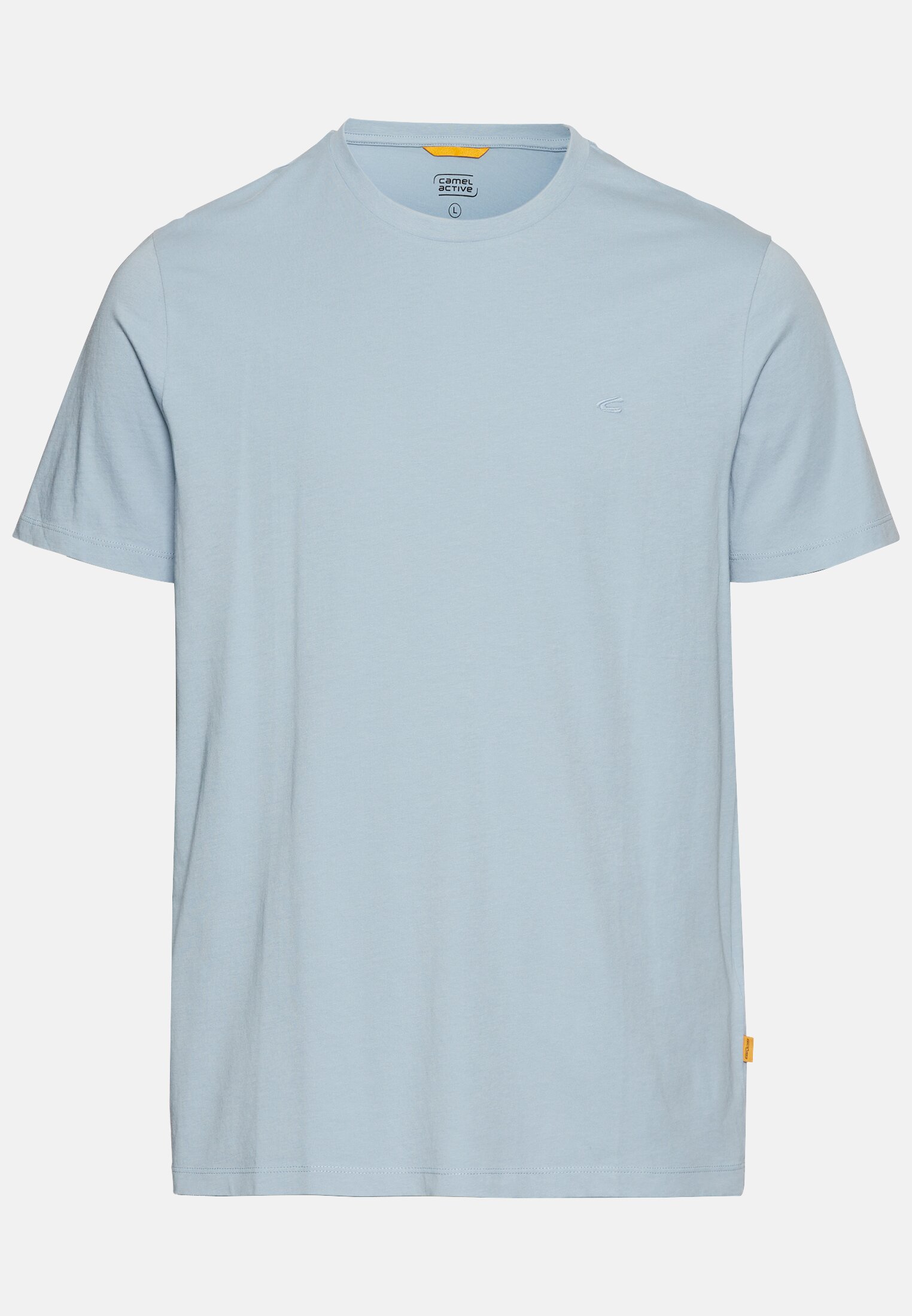 Men Basic T-shirt made of pure cotton Blue frontal front