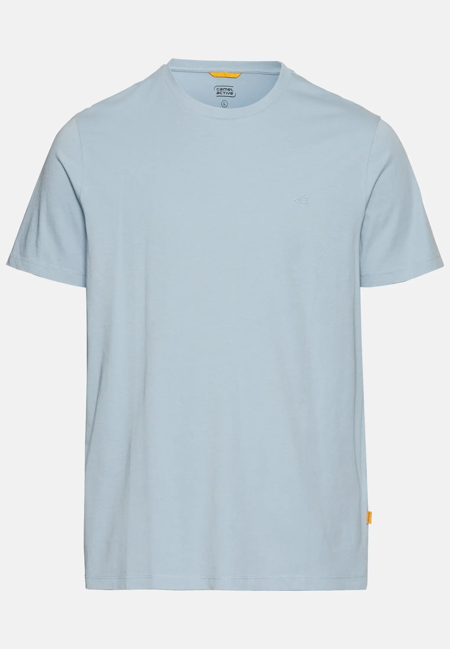 Men Basic T-shirt made of pure cotton Blue frontal front