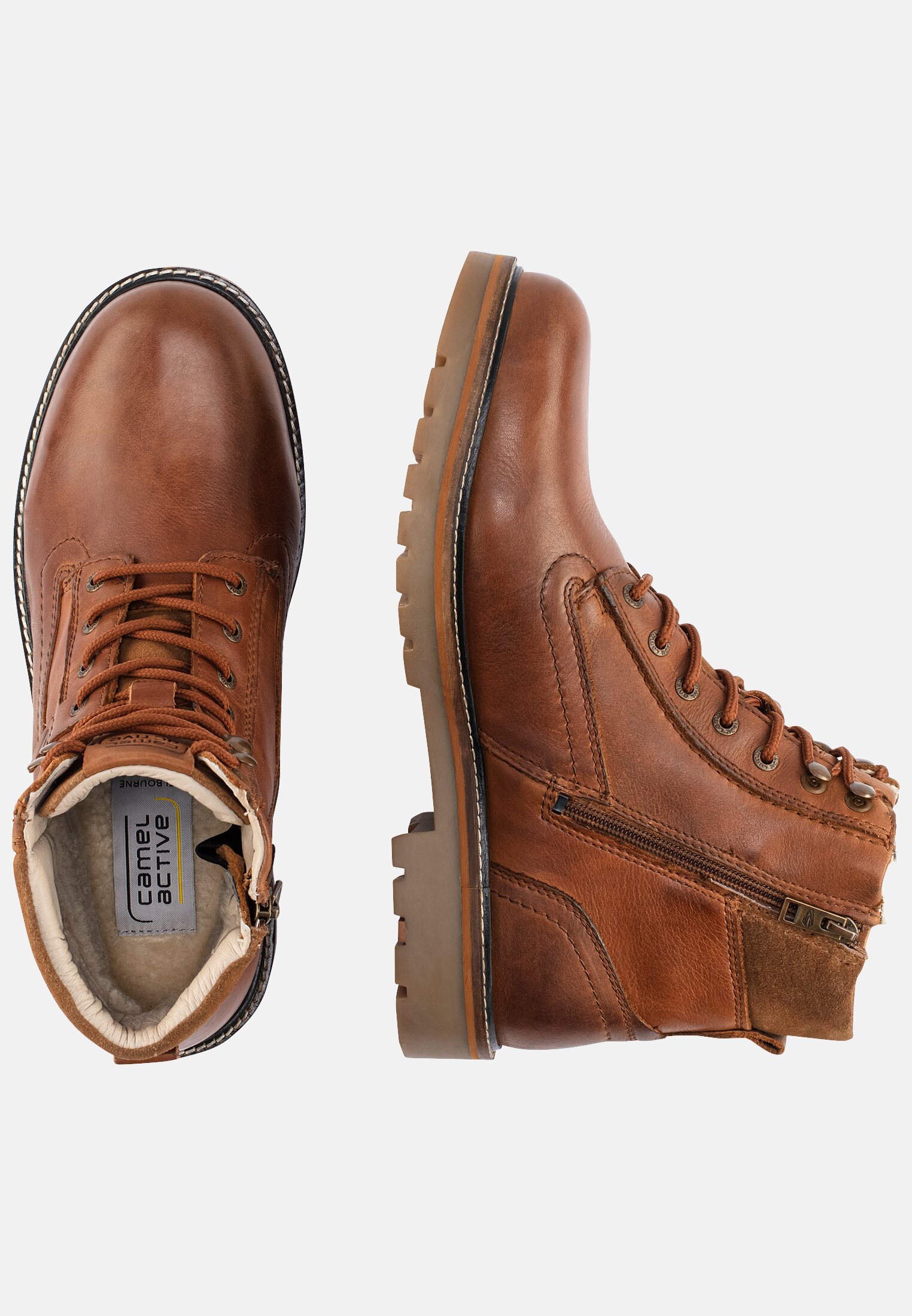 Herren MELBOURNE Boot aus echtem Leder Cognac