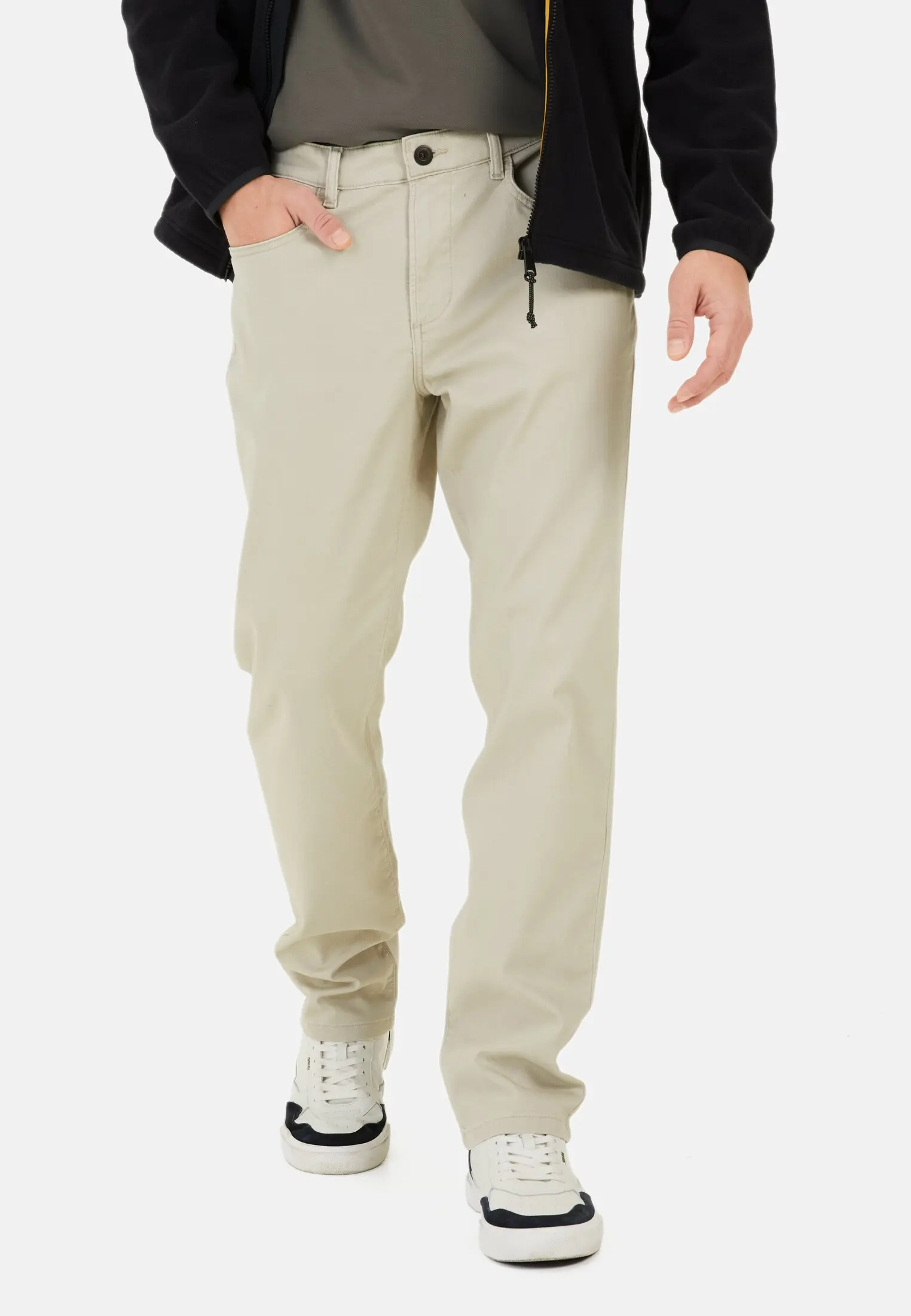 Heren Relaxed Fit 5 Pocket Broek Beige