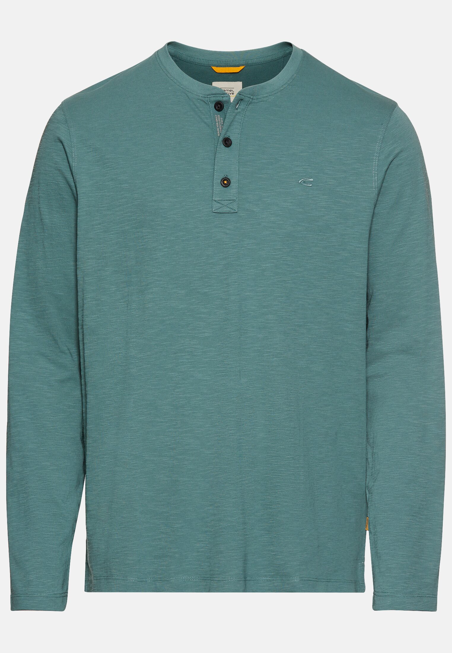 Men Longsleeve Henley made from organic cotton Sea Pine frontal front