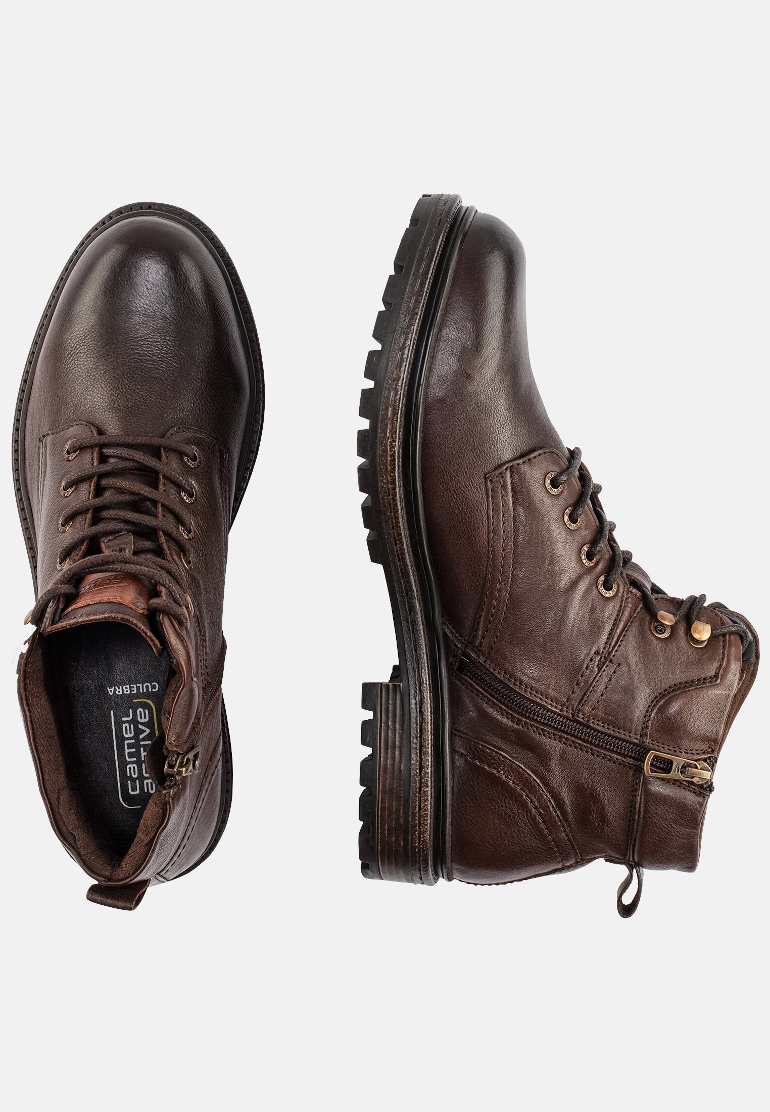 Men CLUEBRA boot with zip Brown