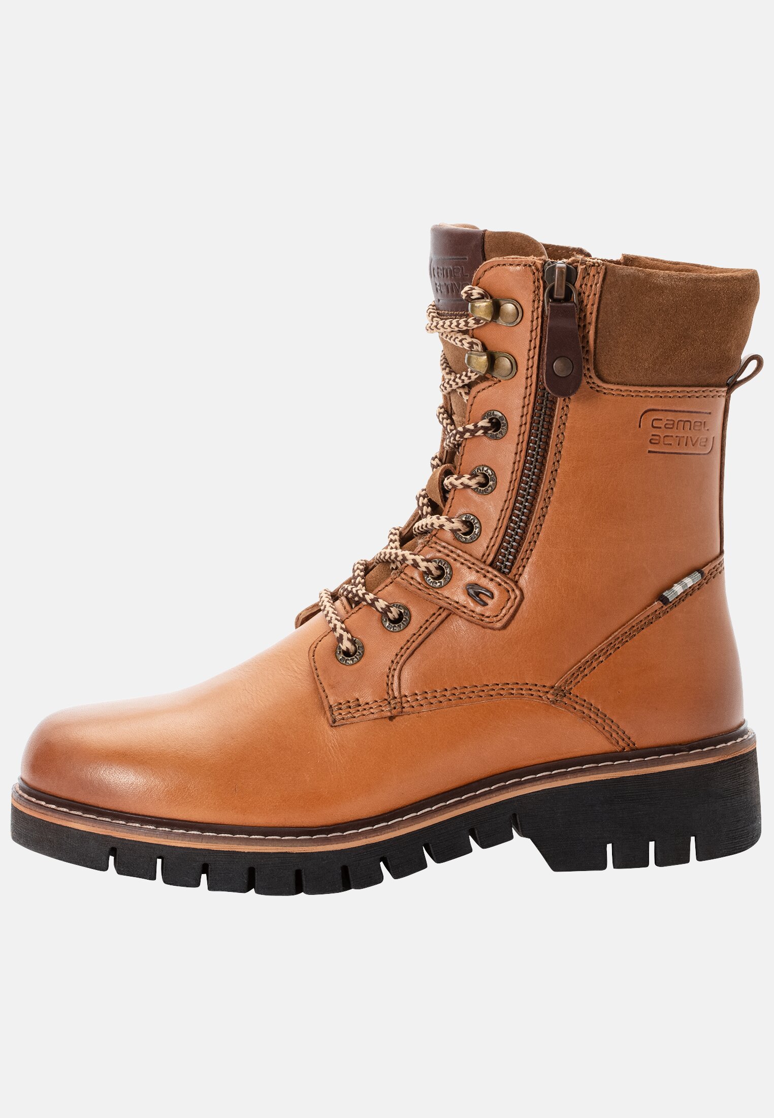 Damen ISA Boot aus echtem Leder Cognac