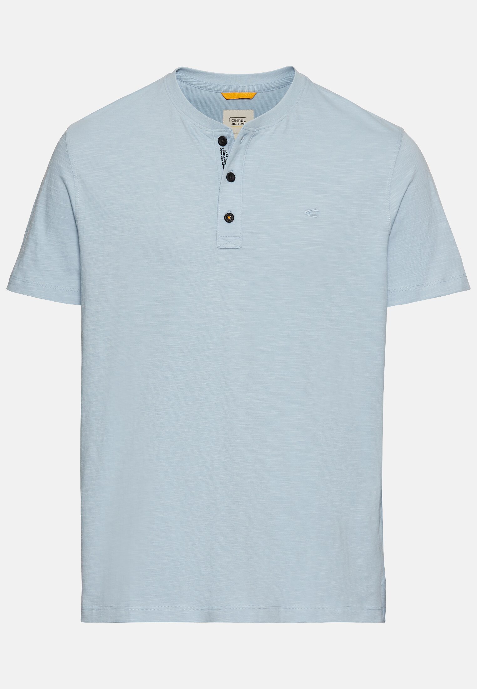 Men Short-sleeve Henley made of organic cotton Blue frontal front