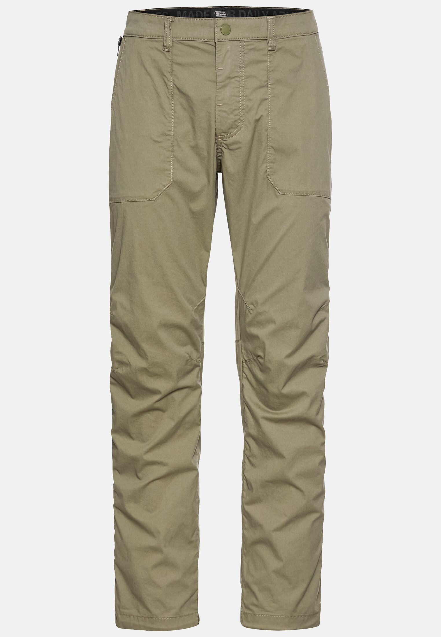 Herren Leichte Chino im Relaxed Fit Grün frontal vorn