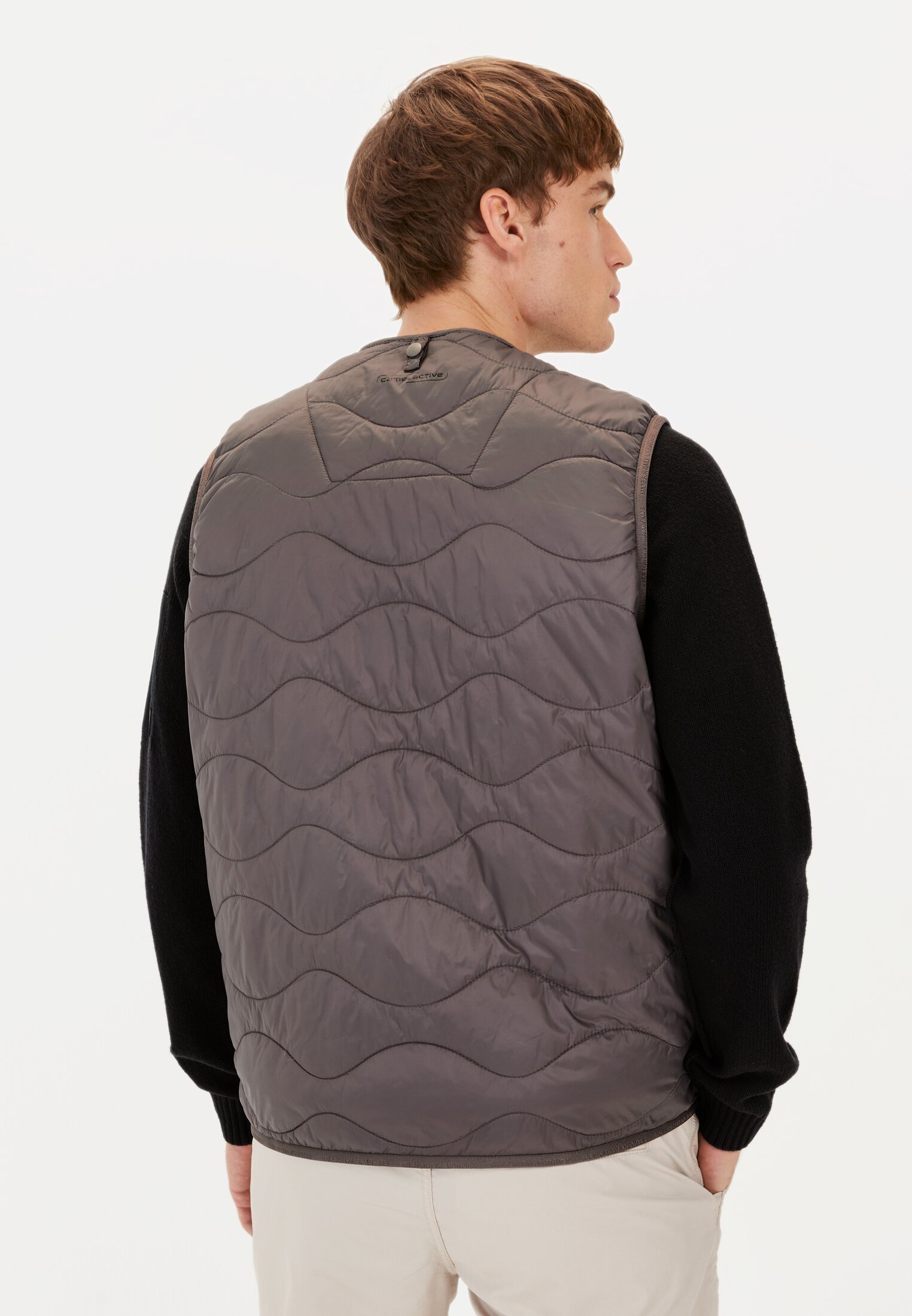 Men Outdoor vest made from recycled polyamide Thunderstorm worn back