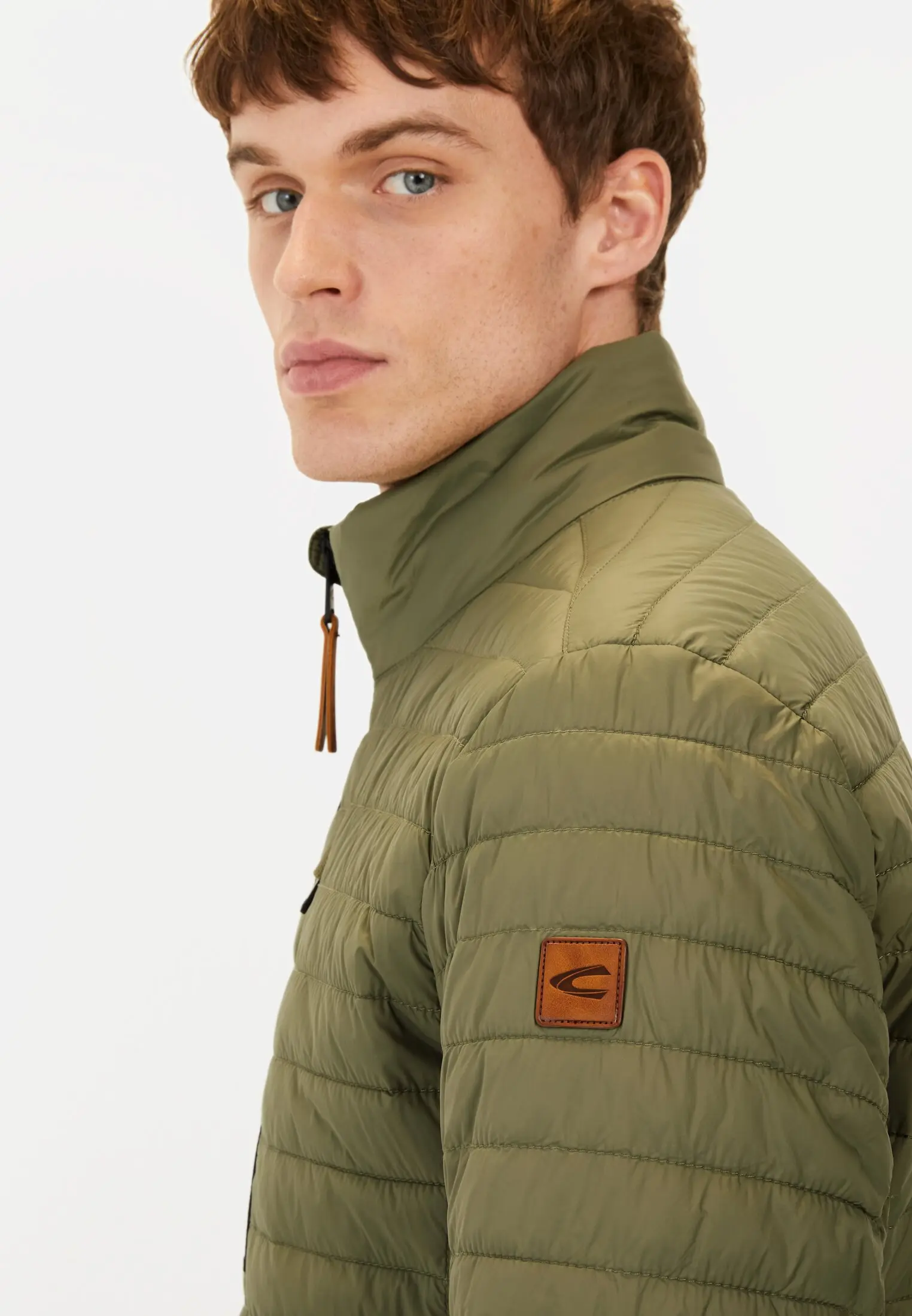 Herren Winddichter Steppblouson Khaki