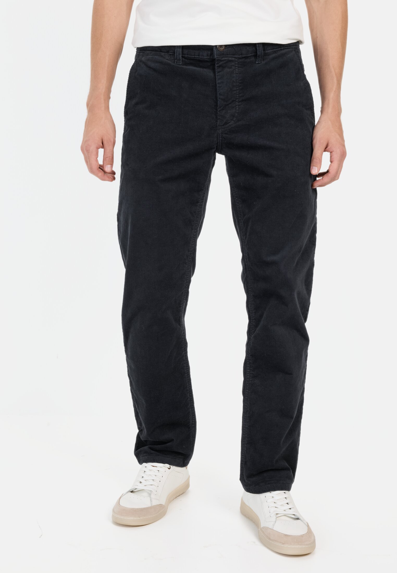 Herren Relaxed Fit Cord Chino mit Thermofutter Dunkelblau