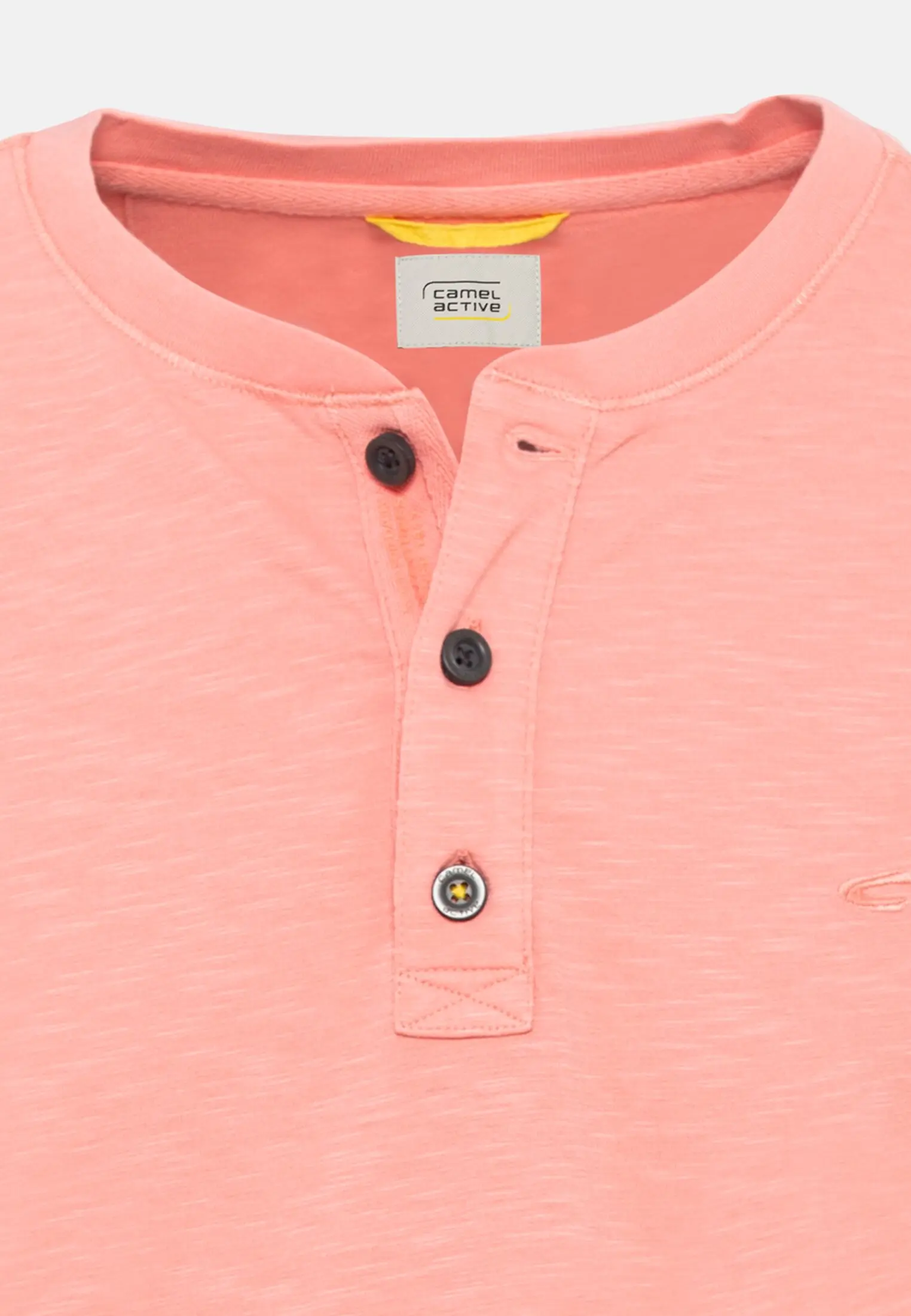 Henley shirt for Men in pink camel active