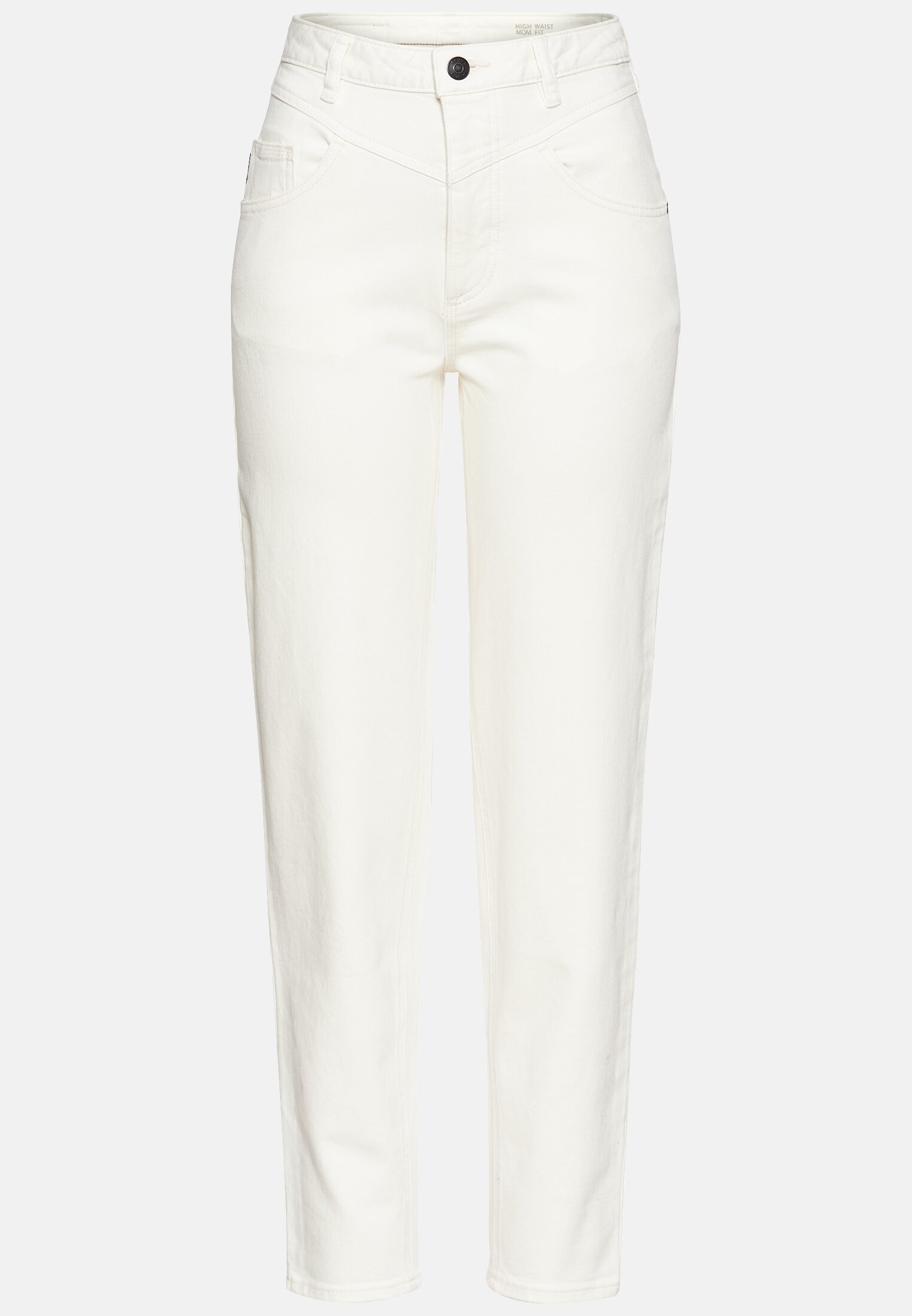 Women 5-pocket denim made from a cotton blend Bone White frontal front