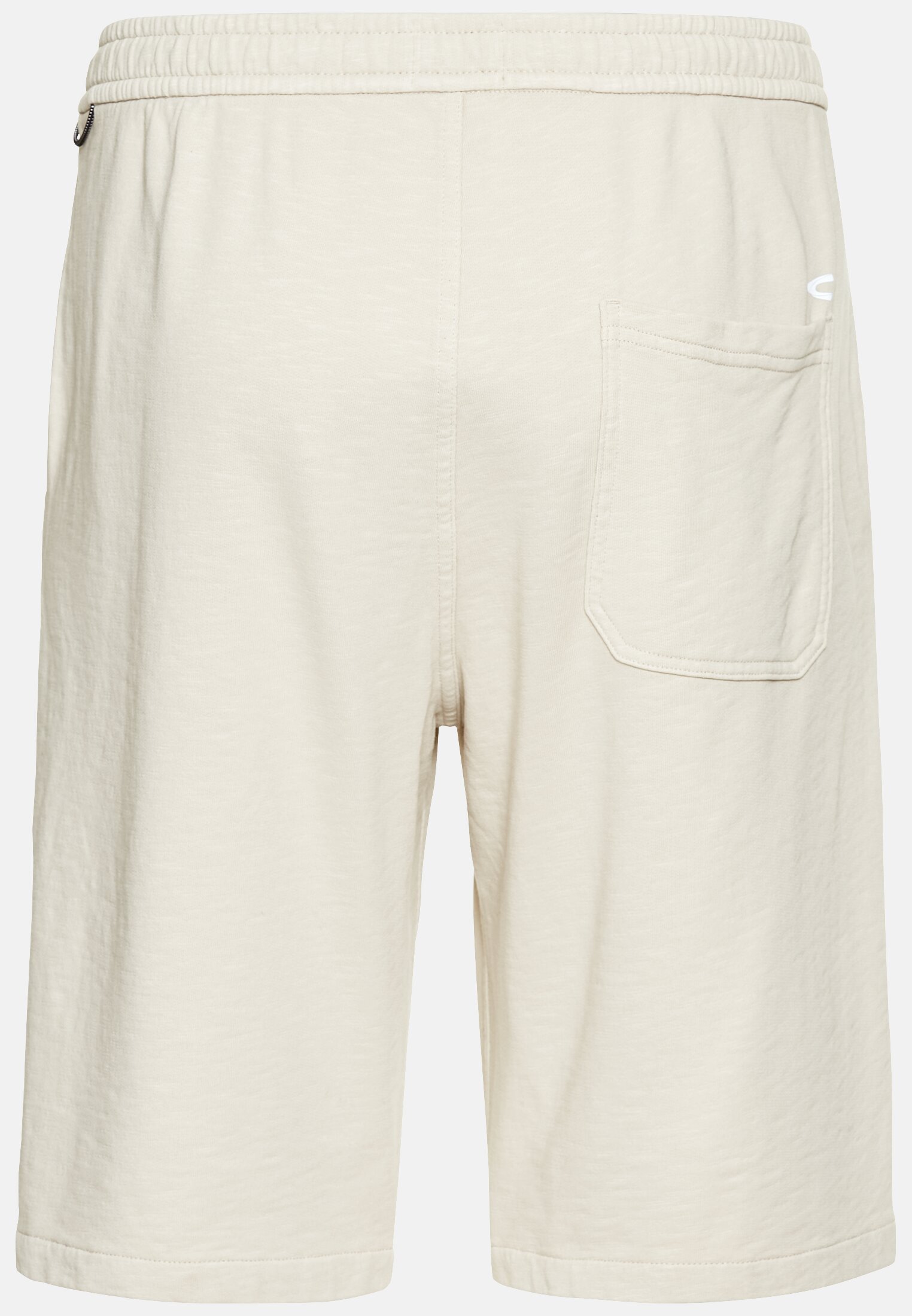 Men Bermuda shorts with an elastic waistband Beige frontal back