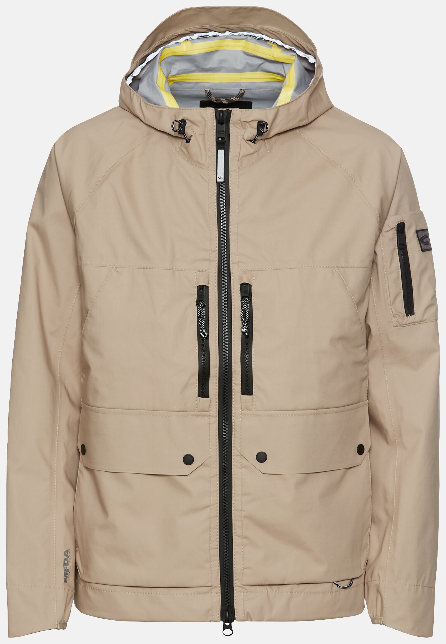 Men Blouson made of cotton with a hood Beige frontal front