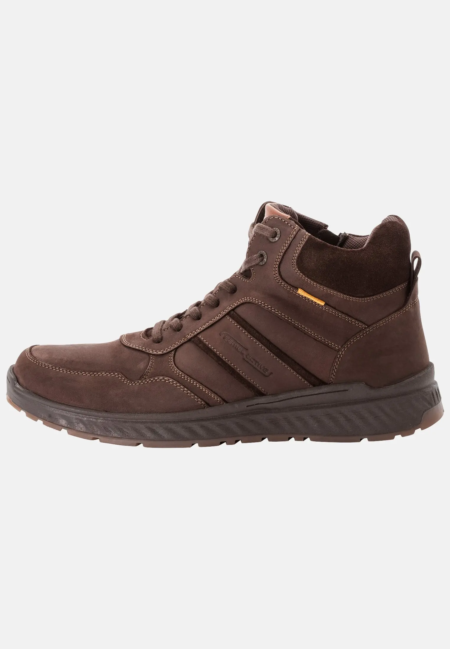 Herren WOOD Sneaker aus Leder Cafe