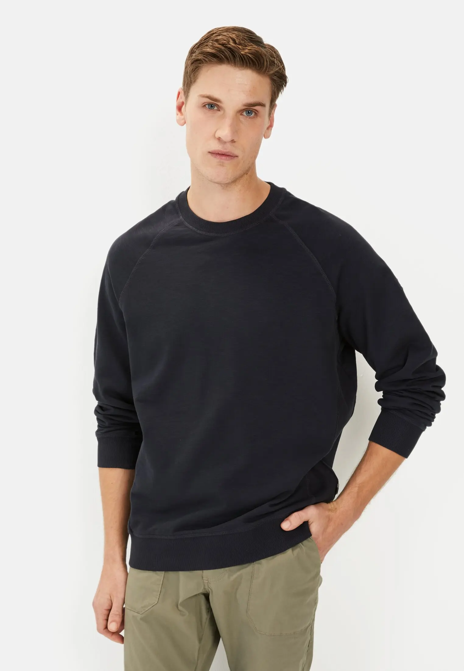 Men Sweatshirt made from pure Cotton Dark Blue