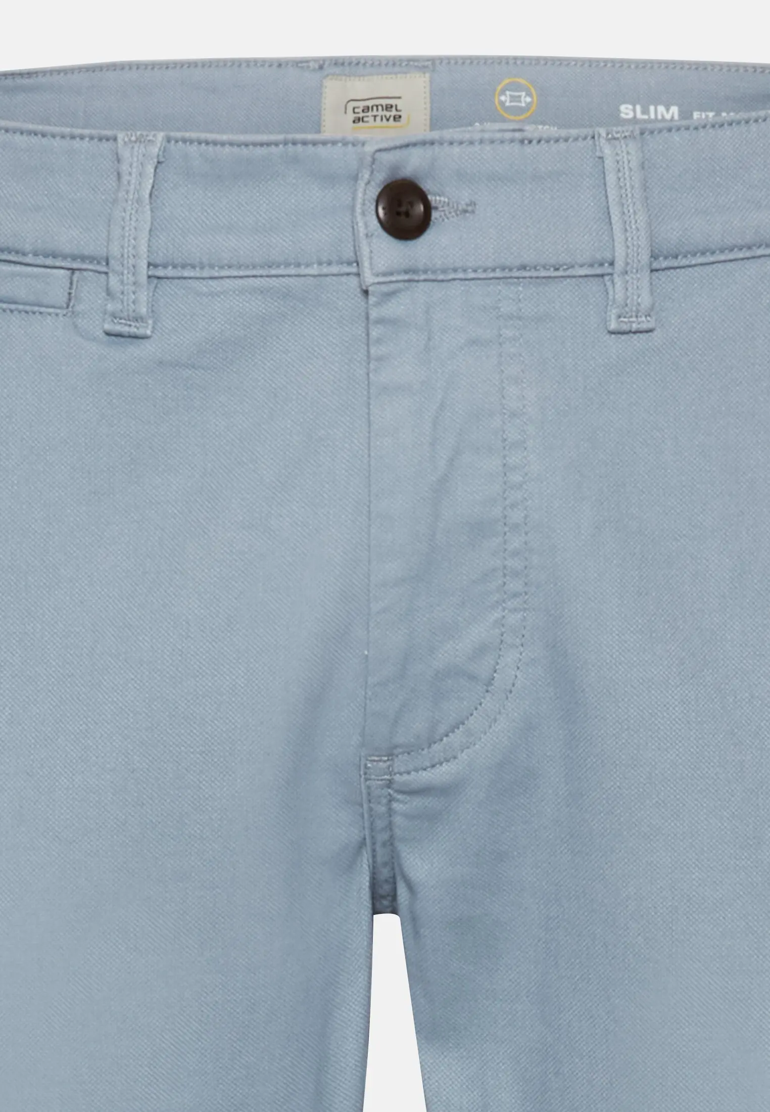 Men Basic chino slim fit Blue front close