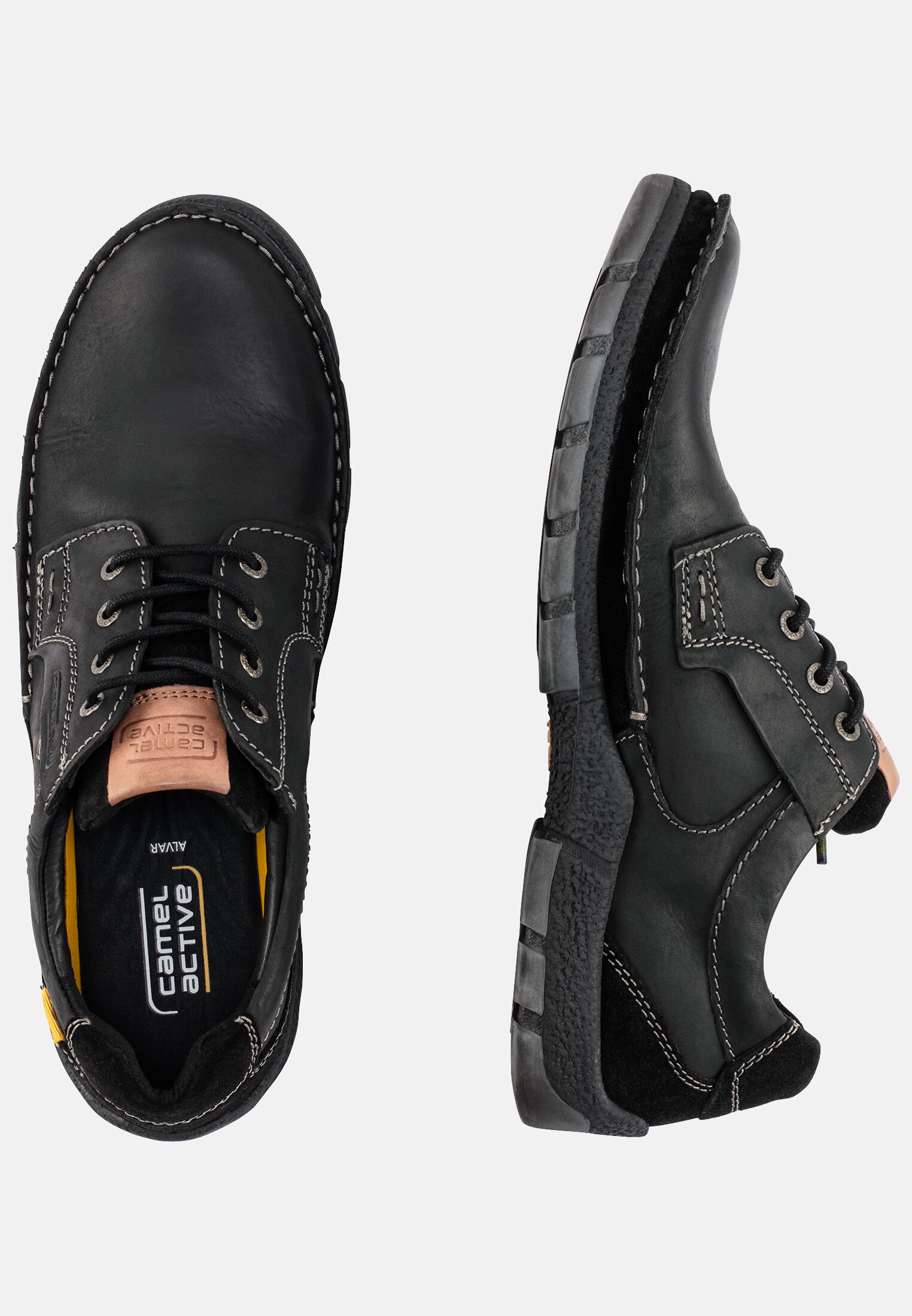 Herren ALVAR Oxfords aus Leder Schwarz