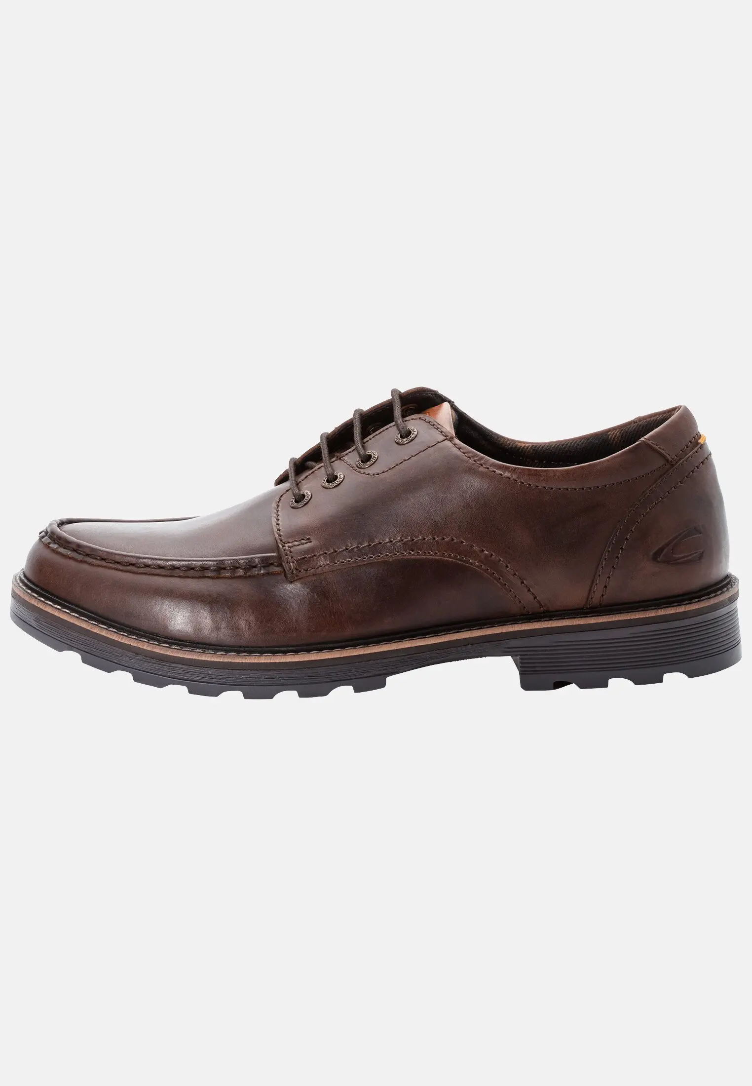 Herren FLOW Oxford Schuhe aus echtem Leder Cafe