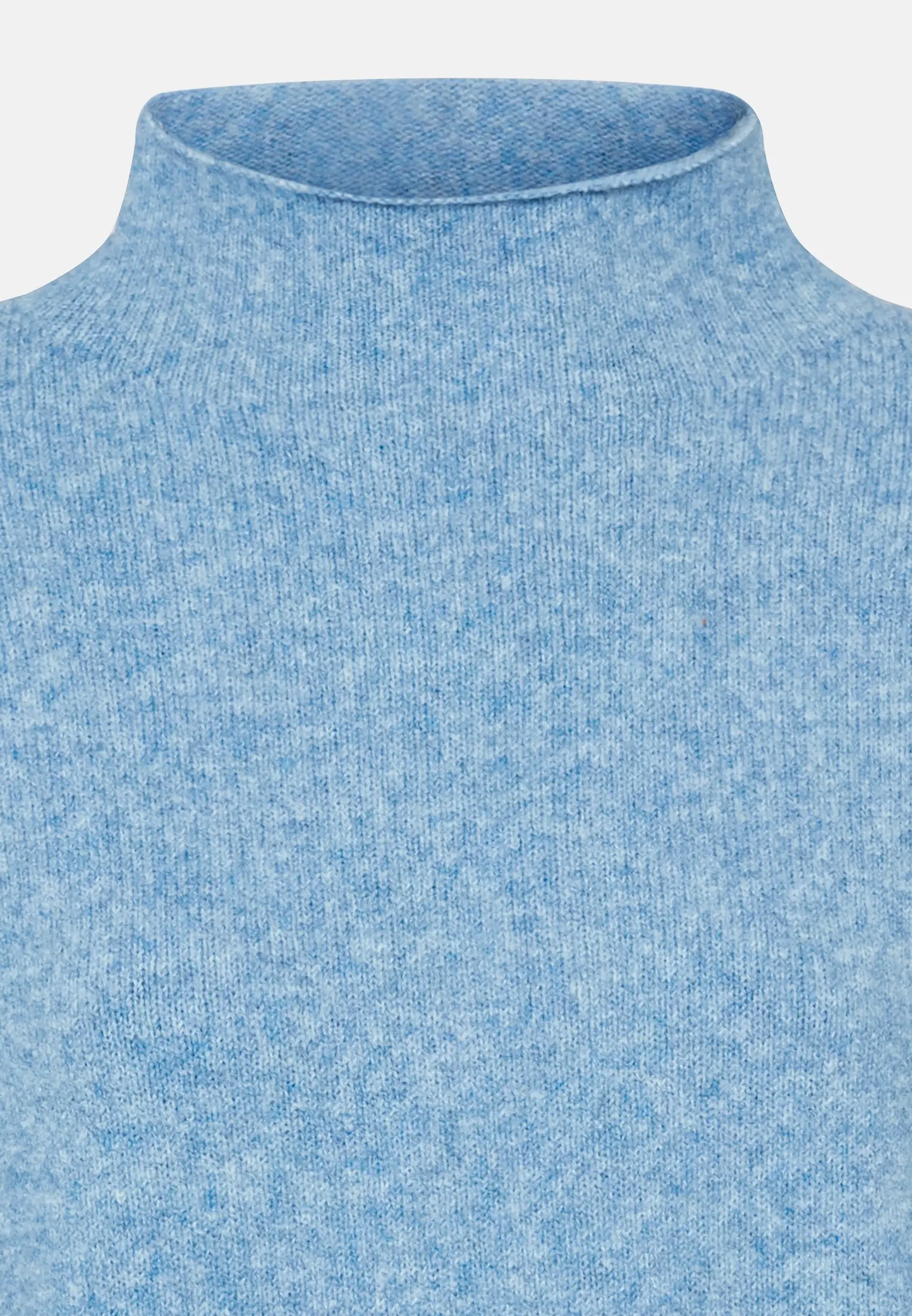 Damen Rollkragenpullover aus einem Wollmix Hellblau