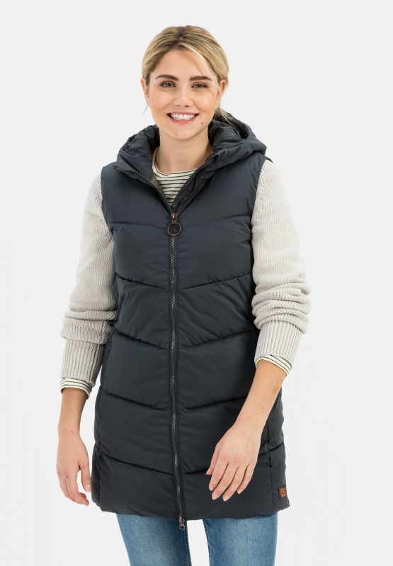 camel puffer vest